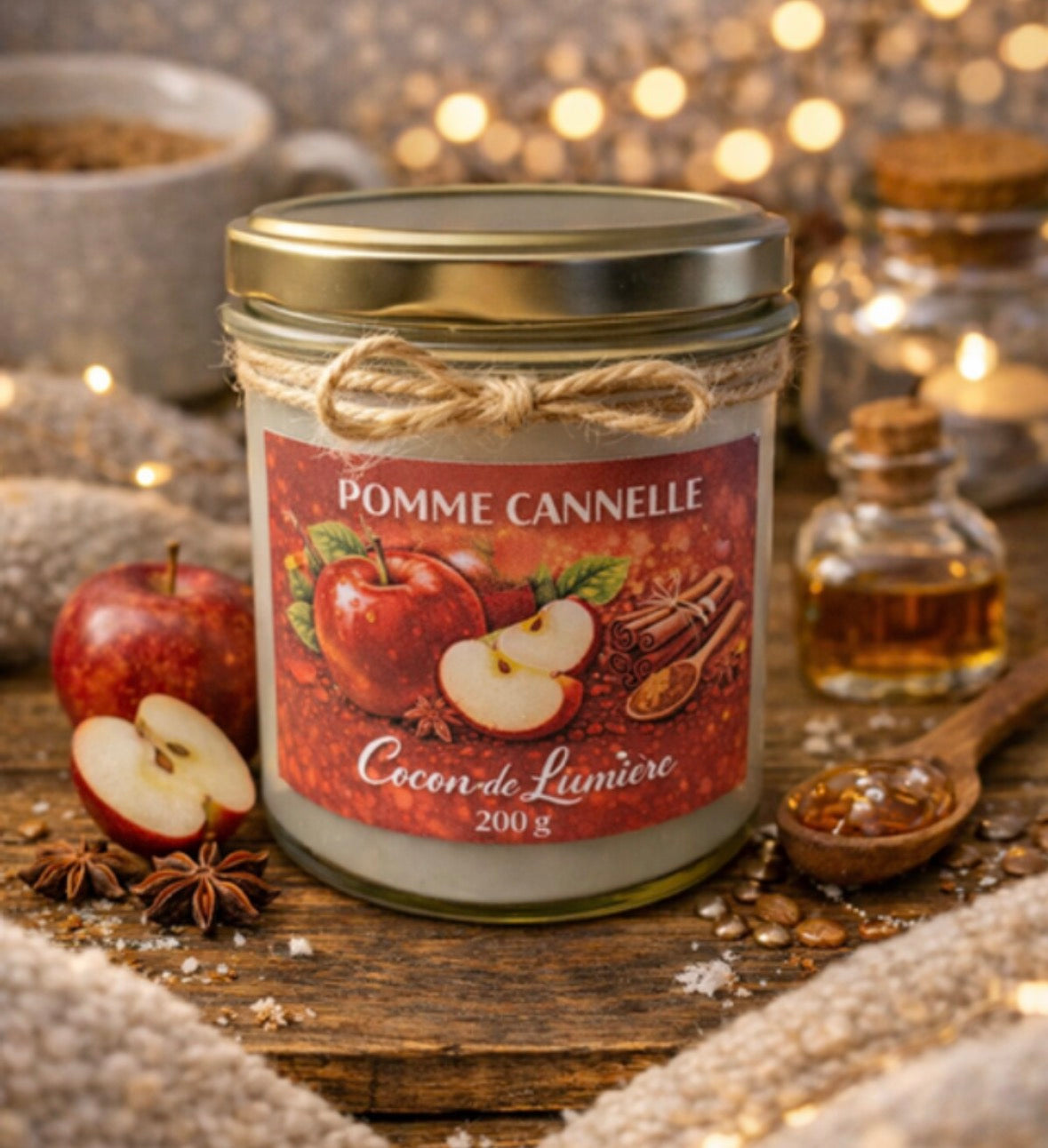 La Bougie Parfumée « Pomme Cannelle »