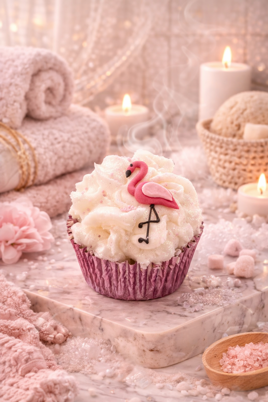 Cupcake de Bain « Flamingo »